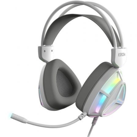 Krom Klass Pack Gaming 4 en 1: Teclado Mecánico TKL RGB + Ratón Óptico 7200 DPI + Auriculares 50mm + Alfombrilla Blanca
